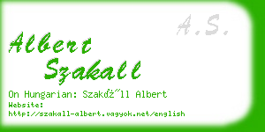 albert szakall business card